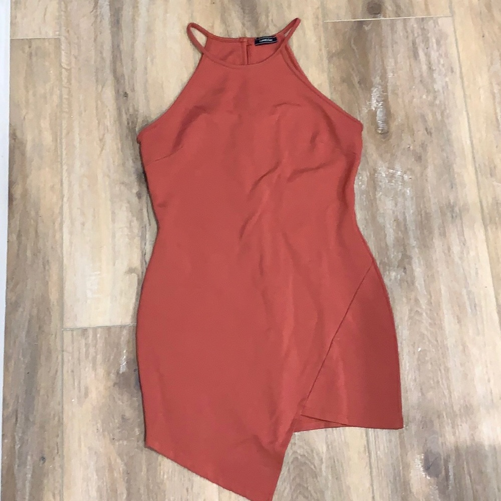 Asymmetrical mini dress